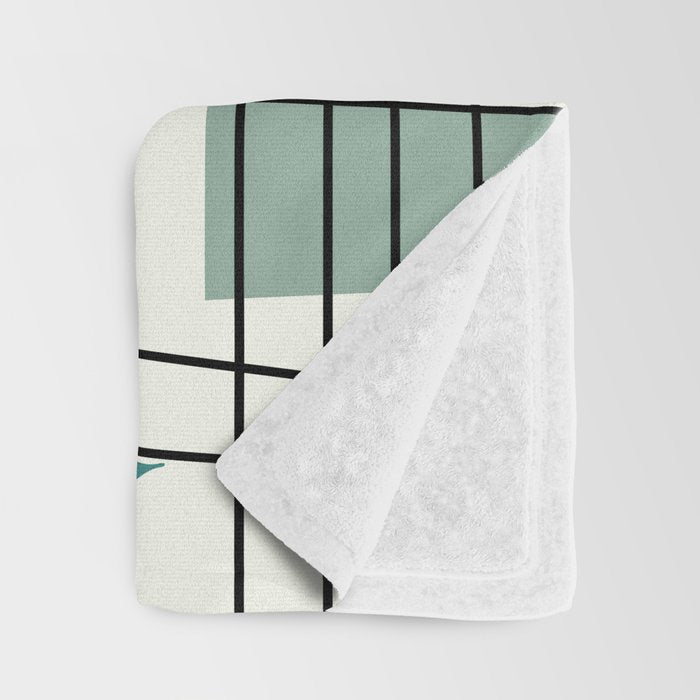 Mid Century Art Bauhaus Style Throw Blanket Gallery Image 3