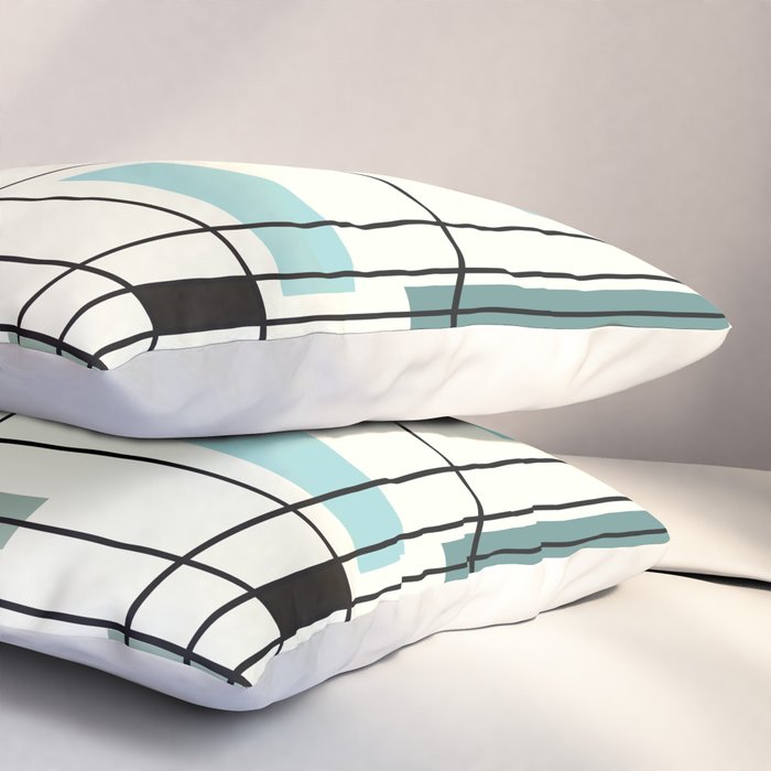Mid Century Art Bauhaus Style Pillow Sham Gallery Image 3