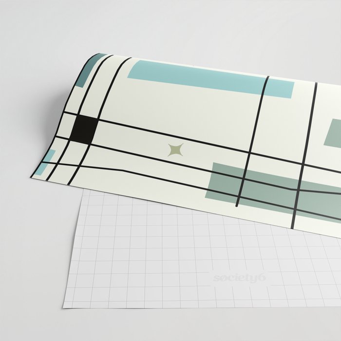 Mid Century Art Bauhaus Style Wrapping Paper Gallery Image 2
