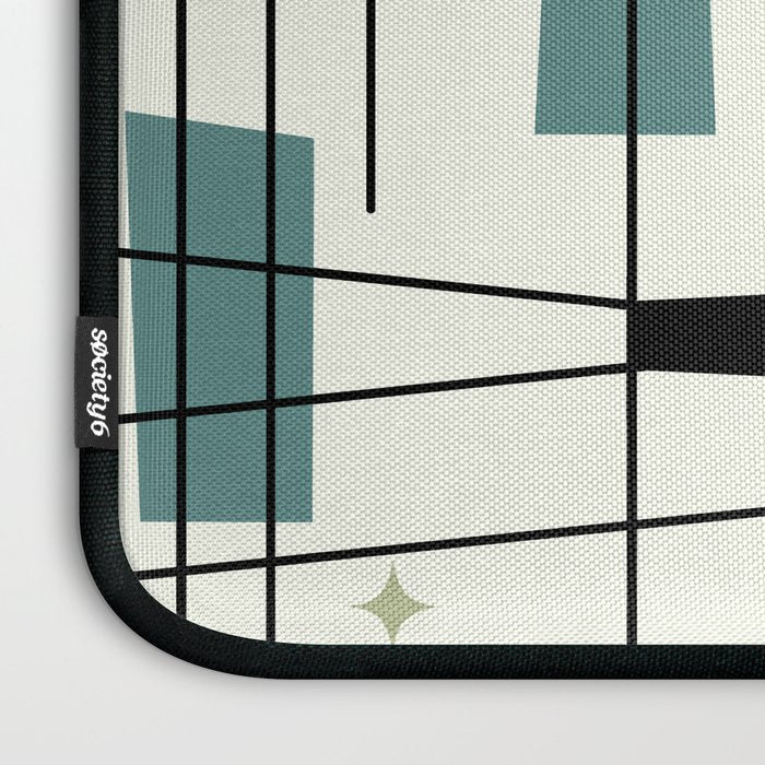 Mid Century Art Bauhaus Style Laptop Sleeve Gallery Image 3