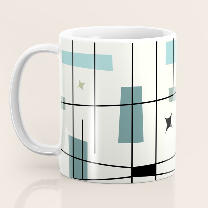 Mid Century Art Bauhaus Style Coffee Mug Gallery Image 3
