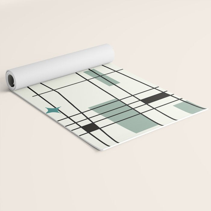 Mid Century Art Bauhaus Style Yoga Mat Gallery Image 2