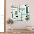Mid Century Art Bauhaus Style Wall Tapestry Gallery Image 2
