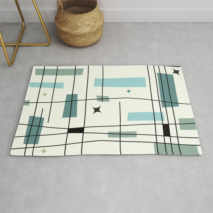 Mid Century Art Bauhaus Style Rug Gallery Image 1