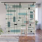 Mid Century Art Bauhaus Style Wall Mural Gallery Image 1