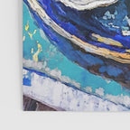 Oysters with Lemons on Blue Plate Watercolor Poster Gallery Image 3