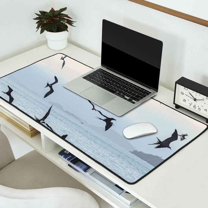 Flock of Birds at Sunset Desk Mat Gallery Image 2