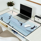 Flock of Birds at Sunset Desk Mat Gallery Image 2