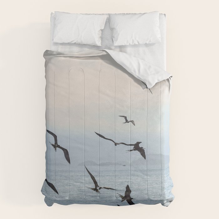 Flock of Birds at Sunset Comforter Gallery Image 1