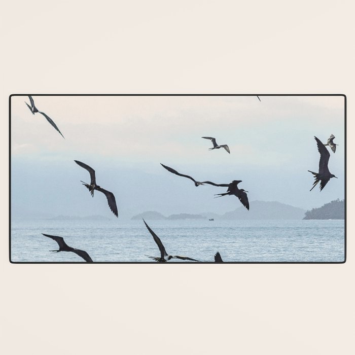 Flock of Birds at Sunset Desk Mat Gallery Image 3