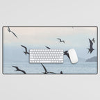Flock of Birds at Sunset Desk Mat Gallery Image 1