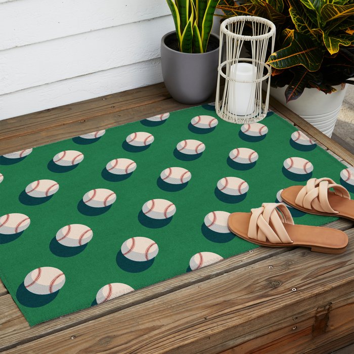 BALLS Baseball - pattern Outdoor Rug Gallery Image 2