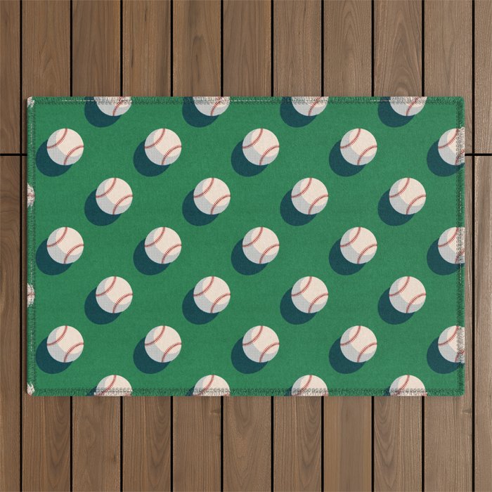 BALLS Baseball - pattern Outdoor Rug Gallery Image 1