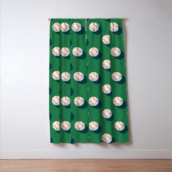 BALLS Baseball - pattern Window Curtain Gallery Image 3