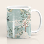 Vintage Chinoiserie Pastel Pagoda Bridge Garden Landscape Coffee Mug Gallery Image 1