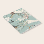 Vintage Chinoiserie Pastel Pagoda Bridge Garden Landscape Notebook Gallery Image 2