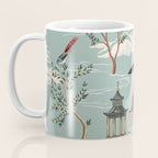 Vintage Chinoiserie Pastel Pagoda Bridge Garden Landscape Coffee Mug Gallery Image 3