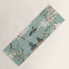 Vintage Chinoiserie Pastel Pagoda Bridge Garden Landscape Yoga Mat Gallery Image 1