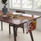 Aboriginal Art Authentic â Mountains Table Runner Gallery Image 2