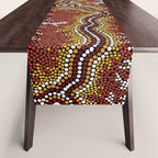 Aboriginal Art Authentic â Mountains Table Runner Gallery Image 1
