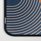 Geometric Lines in Orange and Navy Blue 2 (Sun and Rainbow Abstract) Laptop Sleeve Gallery Image 3