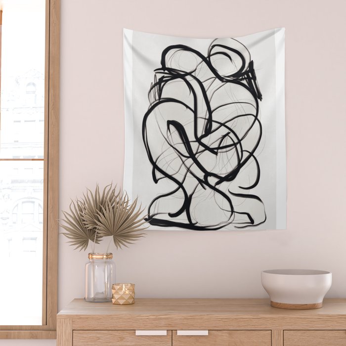 Abstract Art Hug 2 Wall Tapestry Gallery Image 2