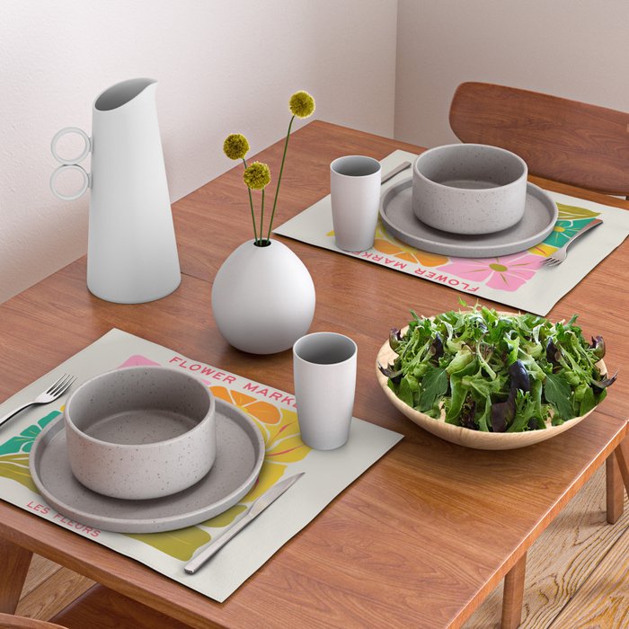 French Bouquet: Les Fleurs | Flower Market 01 | Spring Summer 23 Placemat Gallery Image 2