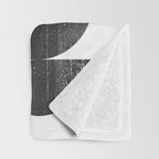 Mid Century Modern Op Art Black and White Pattern Throw Blanket Gallery Image 3