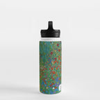 Gustav Klimt "Farm Garden with Sunflowers" Water Bottle Gallery Image 3