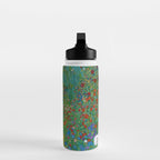 Gustav Klimt "Farm Garden with Sunflowers" Water Bottle Gallery Image 3