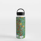 Gustav Klimt "Farm Garden with Sunflowers" Water Bottle Gallery Image 3
