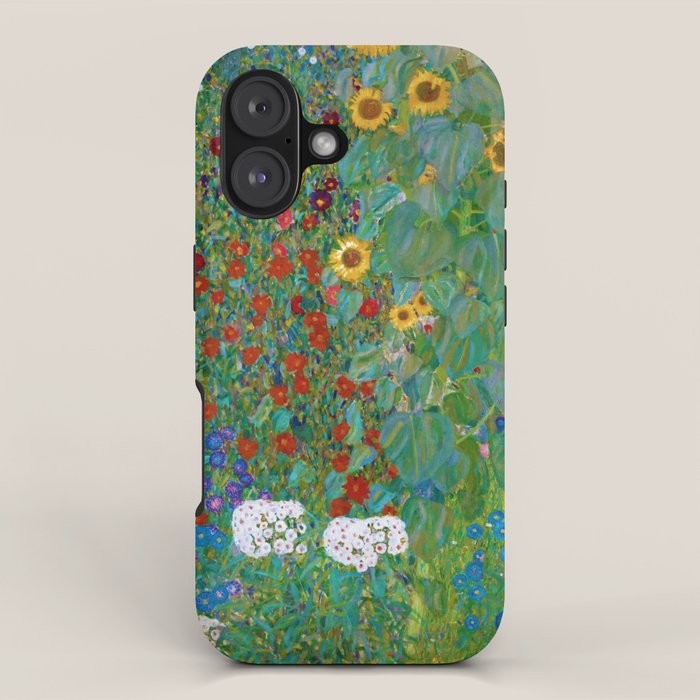 Gustav Klimt "Farm Garden with Sunflowers" iPhone Case Gallery Image 1