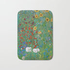 Gustav Klimt "Farm Garden with Sunflowers" Bath Mat Gallery Image 1