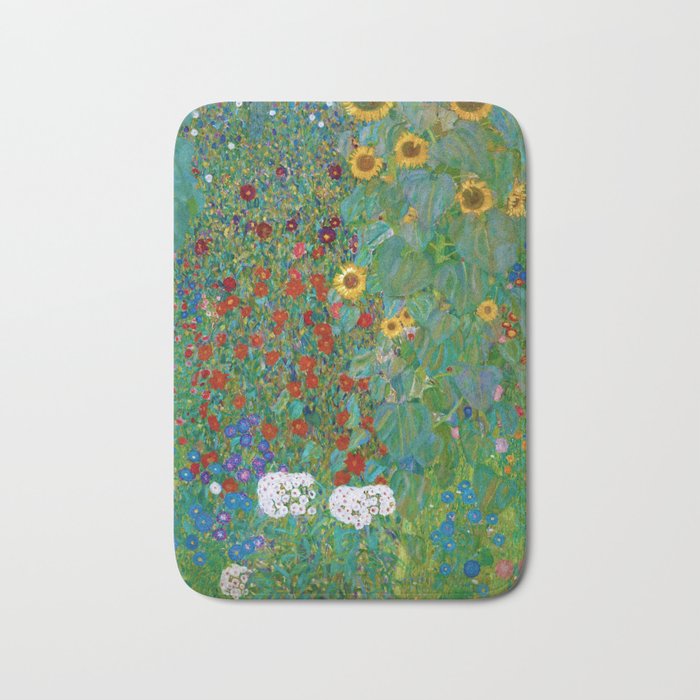 Gustav Klimt "Farm Garden with Sunflowers" Bath Mat Gallery Image 1