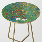 Gustav Klimt "Farm Garden with Sunflowers" Side Table Gallery Image 2