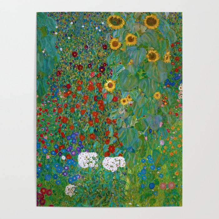 Gustav Klimt "Farm Garden with Sunflowers" Poster Gallery Image 1