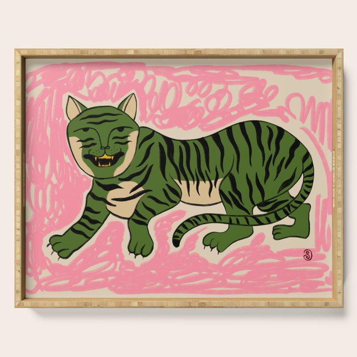 GREEN TIGER Serving Tray Gallery Image 1