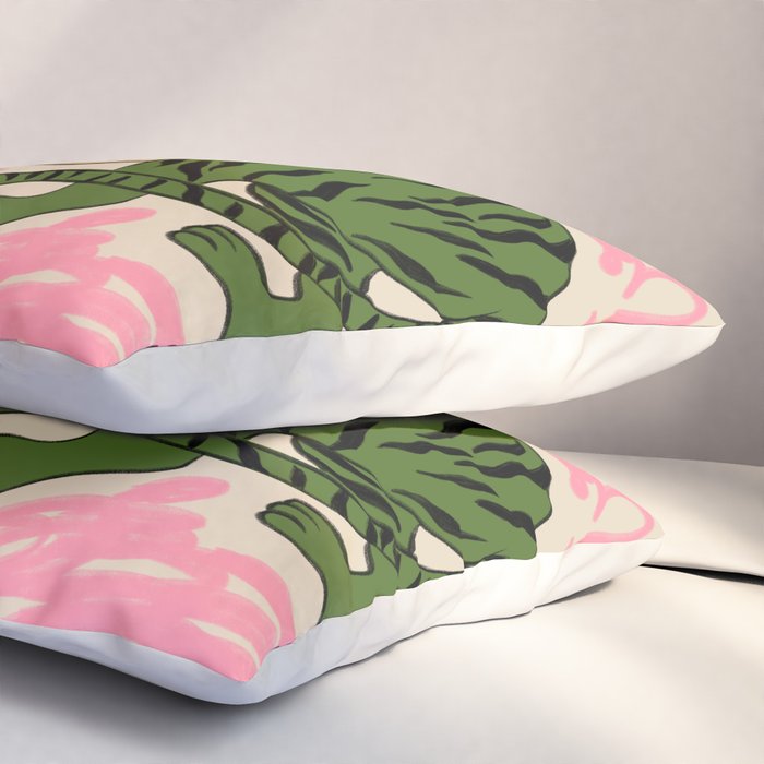 GREEN TIGER Pillow Sham Gallery Image 3