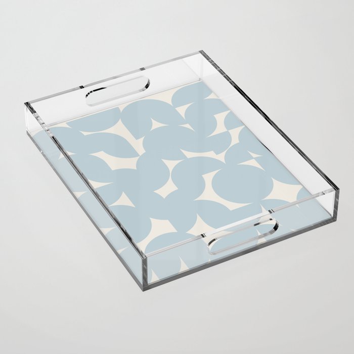 Contemporary Geometric Shapes - Soft Blue Acrylic Tray Gallery Image 1