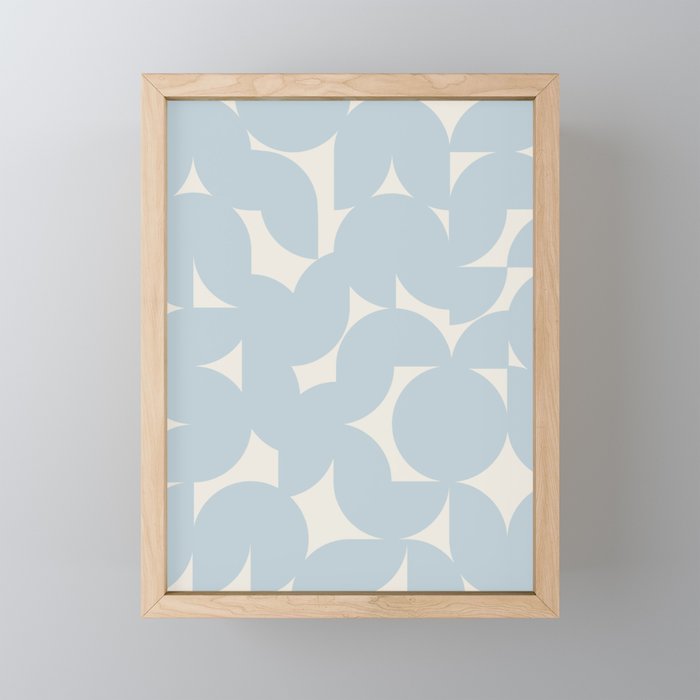 Contemporary Geometric Shapes - Soft Blue Mini Art Print Gallery Image 1