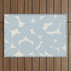 Contemporary Geometric Shapes - Soft Blue Outdoor Rug Gallery Image 1
