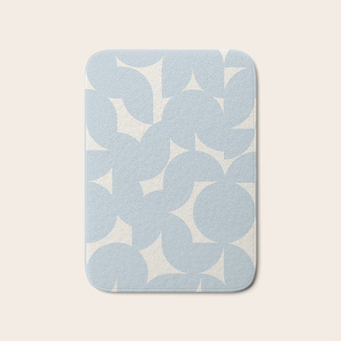 Contemporary Geometric Shapes - Soft Blue Bath Mat Gallery Image 1