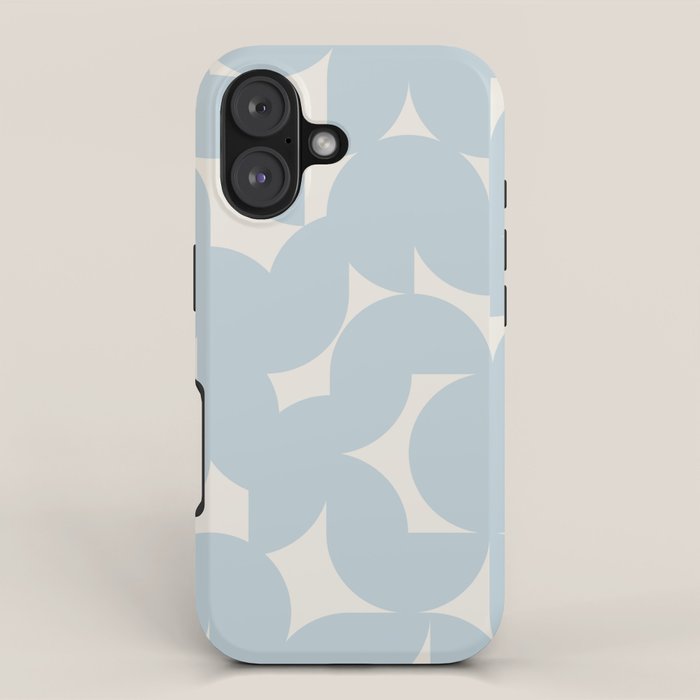 Contemporary Geometric Shapes - Soft Blue iPhone Case Gallery Image 1