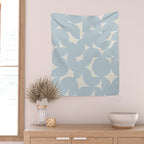 Contemporary Geometric Shapes - Soft Blue Wall Tapestry Gallery Image 2