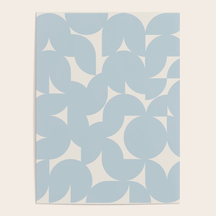 Contemporary Geometric Shapes - Soft Blue Poster Gallery Image 4