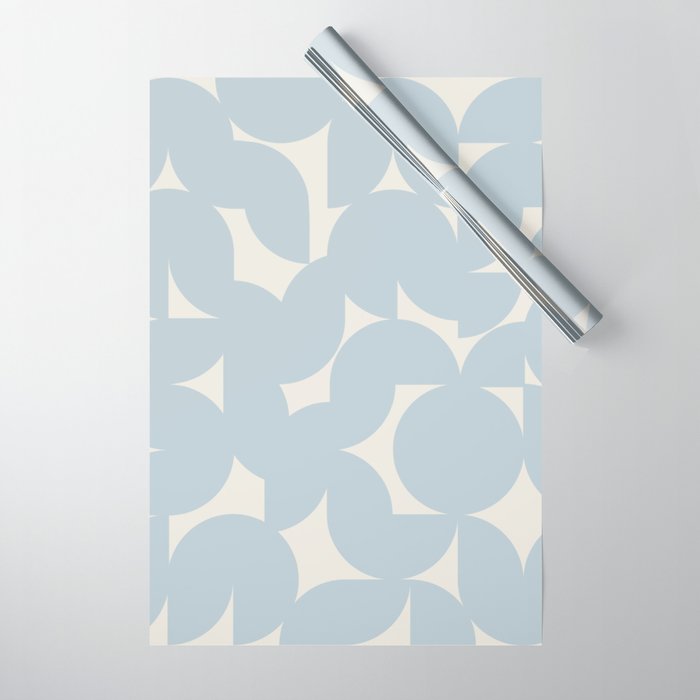 Contemporary Geometric Shapes - Soft Blue Wrapping Paper Gallery Image 1