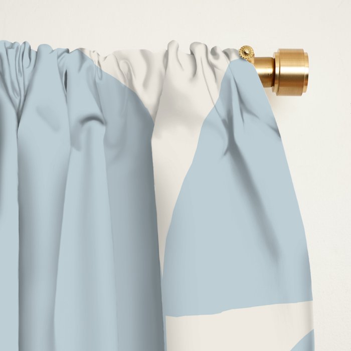 Contemporary Geometric Shapes - Soft Blue Window Curtain Gallery Image 2