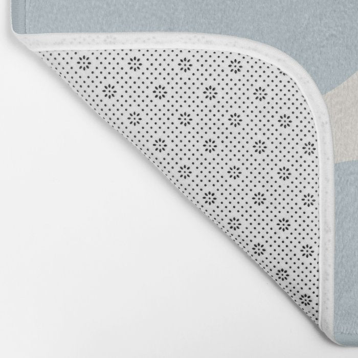 Contemporary Geometric Shapes - Soft Blue Bath Mat Gallery Image 2