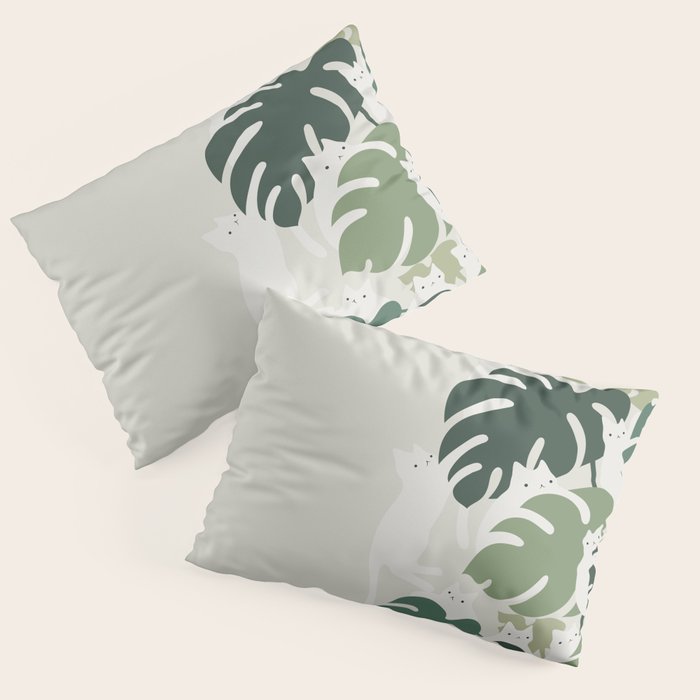 Cat and Plant 47 Pillow Sham Gallery Image 3