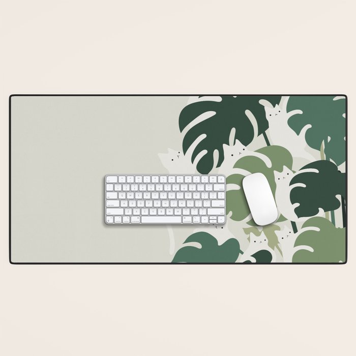 Cat and Plant 47 Desk Mat Gallery Image 1